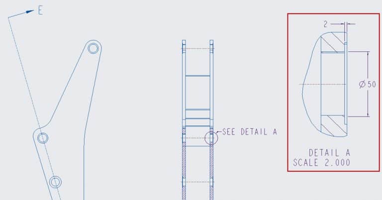 Detailed View - CAD views drawing