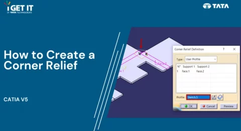 Corner relief in Catia V5